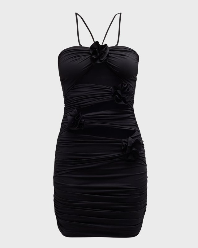 Coari Cutout Halter Mini Dress