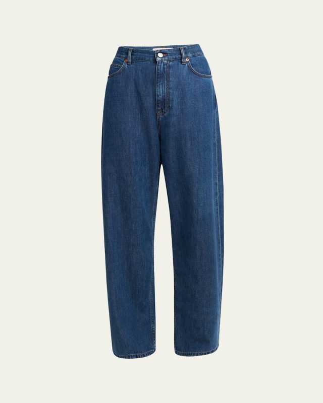 Wide-Leg Denim Jeans