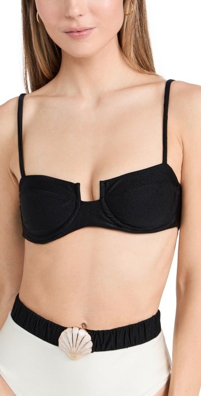PatBO Underwire Bikini Top Black