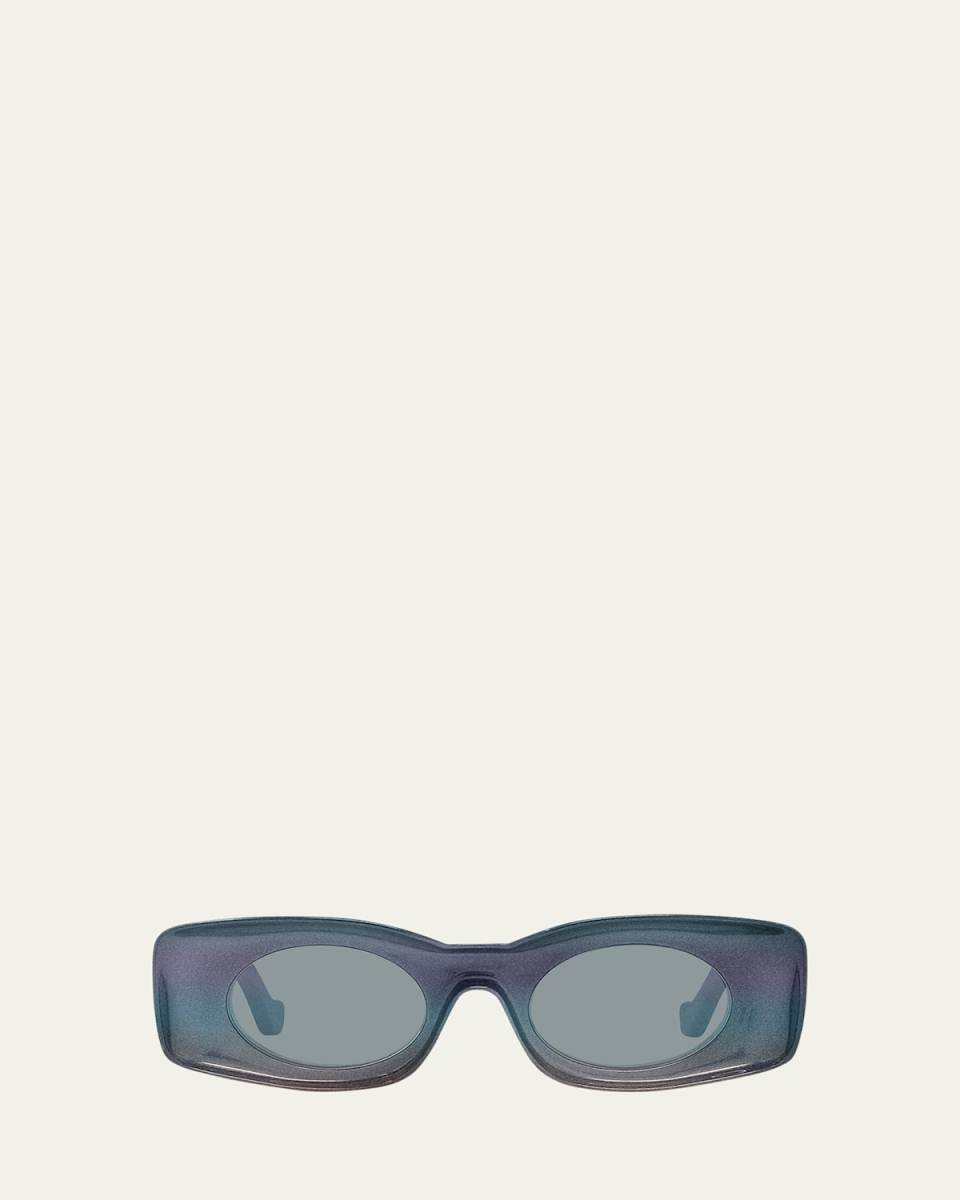 Shimmery Injected Plastic Rectangle Sunglasses