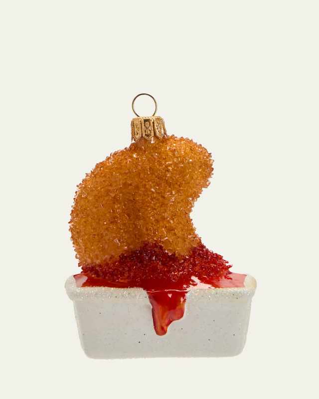 Dipping Chicken Nugget Christmas Ornament