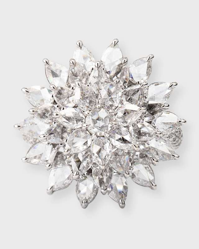 Eclat 18K White Gold Eclat Spiked Diamond Ring, 4.00tcw
