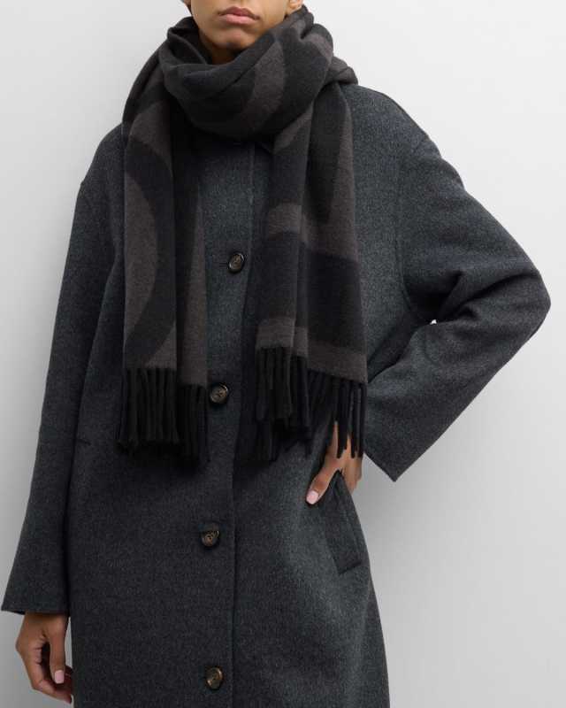 Monogram Jacquard Wool Scarf