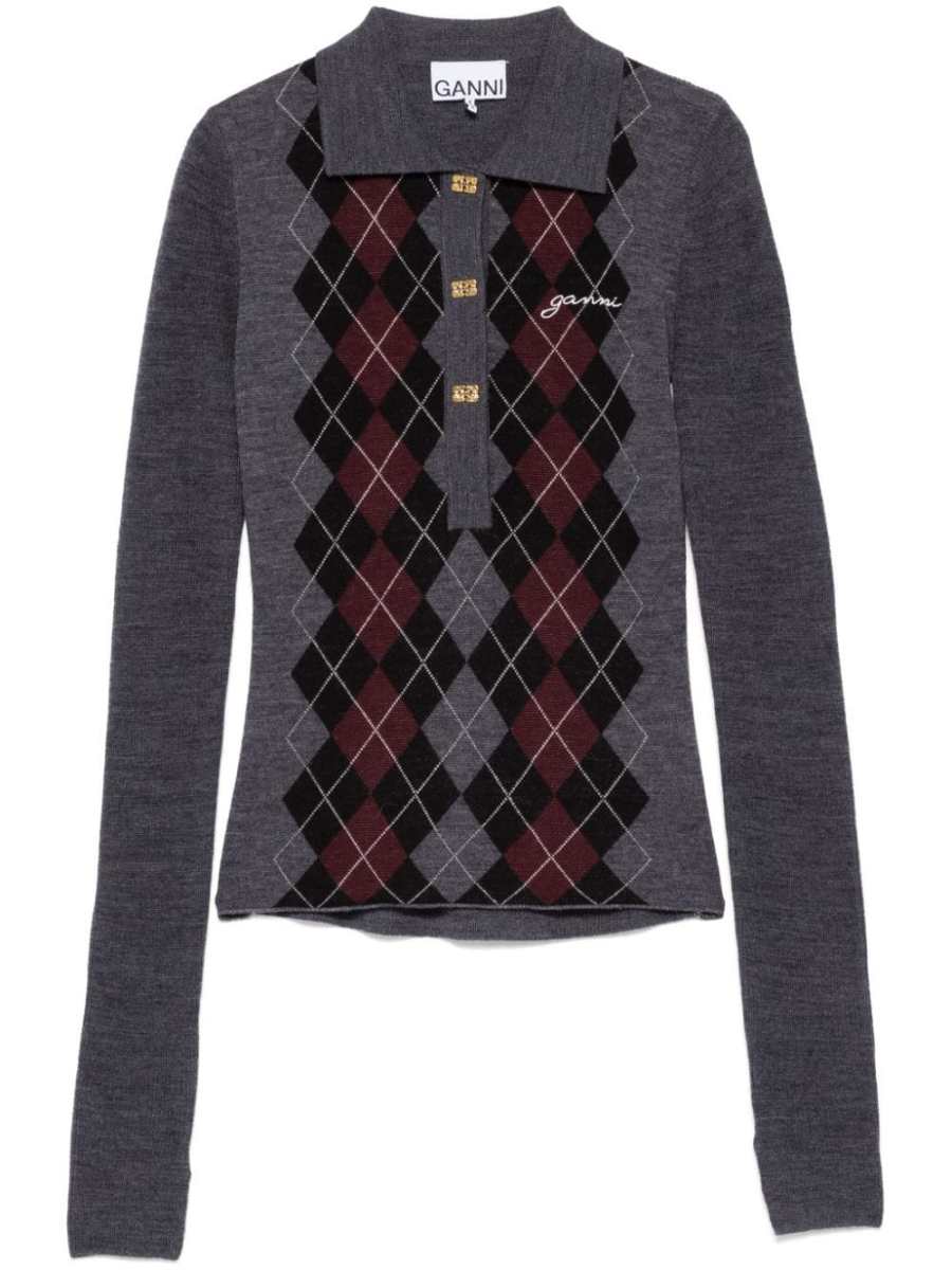 knitted polo top