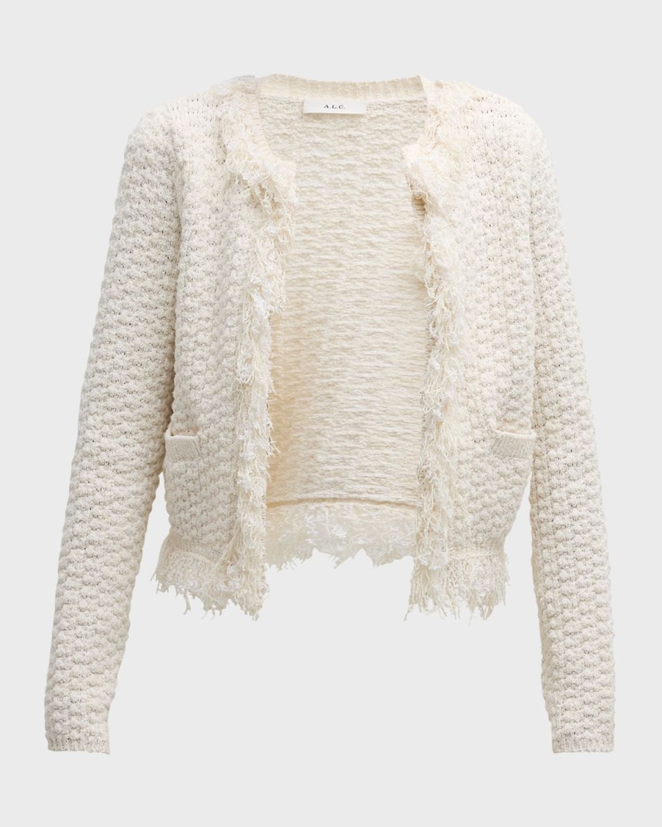 April Fringe Open-Front Cardigan