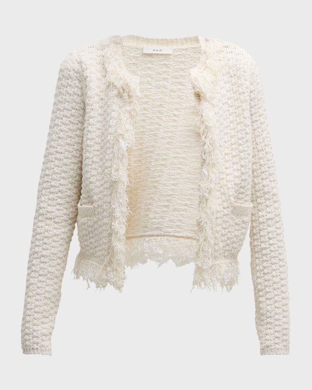 April Fringe Open-Front Cardigan