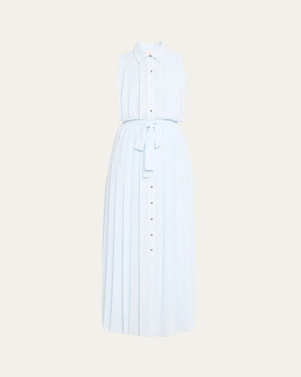 Coraline Pleated Maxi Shirtdress