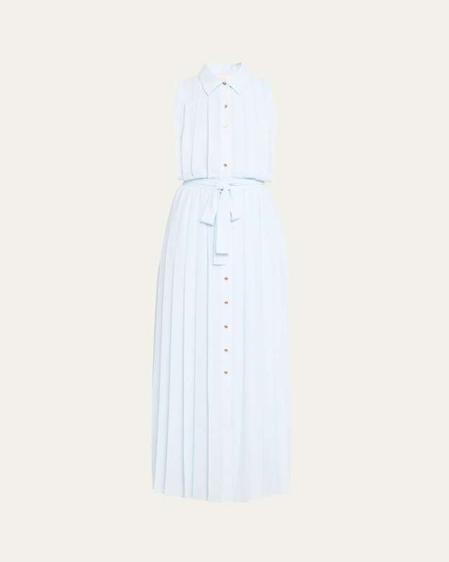 Coraline Pleated Maxi Shirtdress