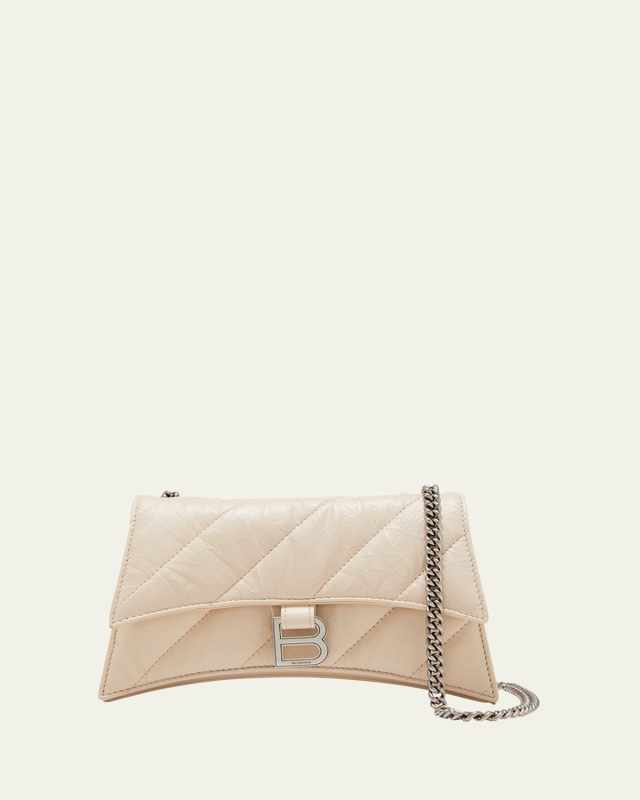 Crush Quilted Leather Wallet on Chain