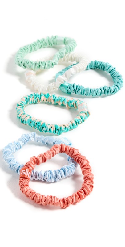 Slip Skinny Scrunchies Set of 6 Seabreeze