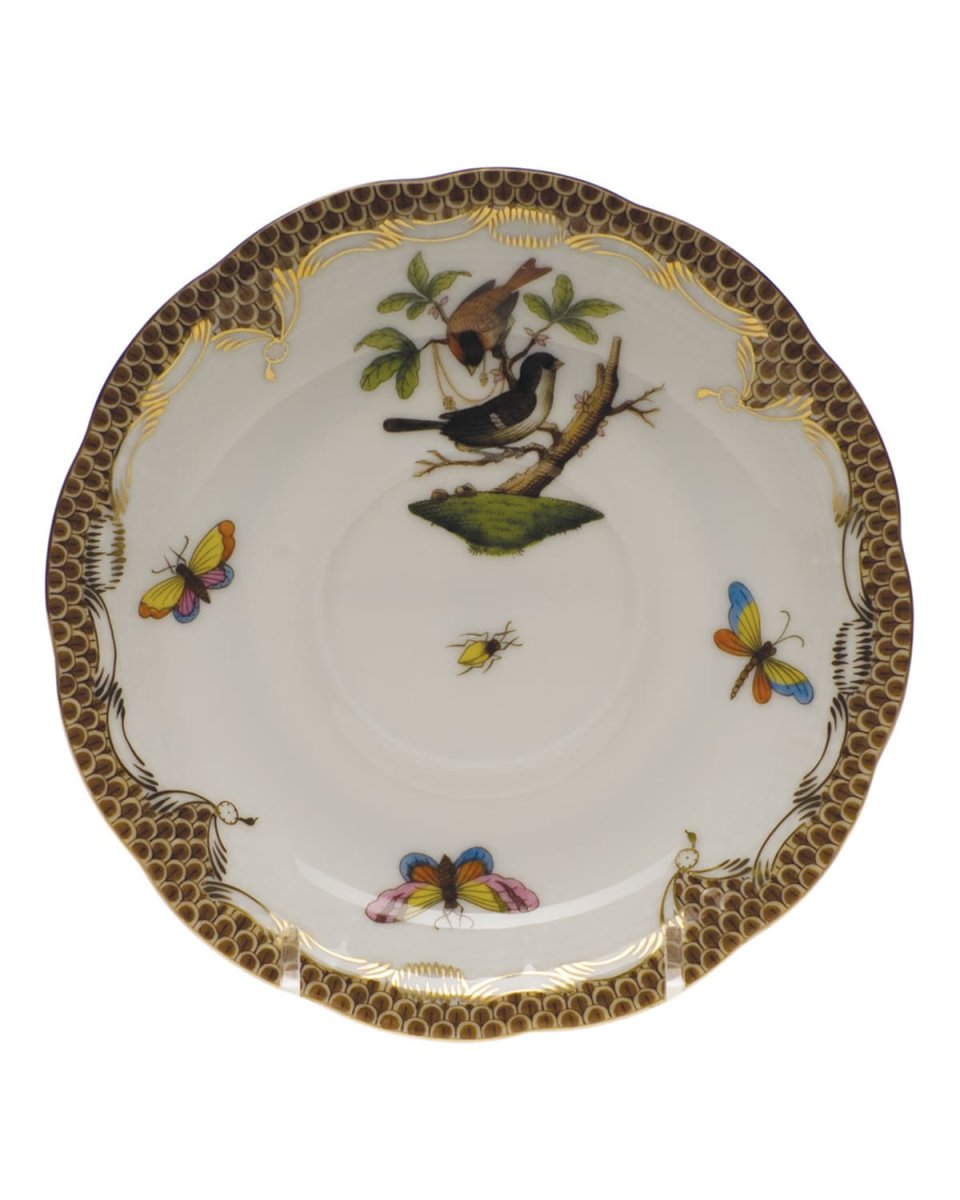 Rothschild Bird Brown Motif 04 Tea Saucer