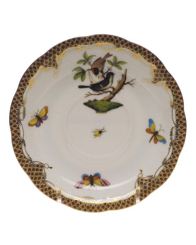 Rothschild Bird Brown Motif 04 Tea Saucer