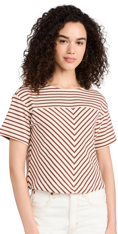 Tanya Taylor Radley Top Cream/Deep Clay