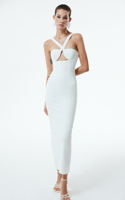 THE NEW ARRIVALS ILKYAZ OZEL Semiramis Dress in Temple White