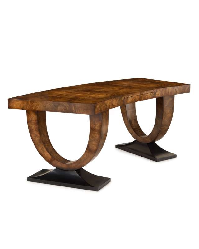Curved Walnut Writing Desk