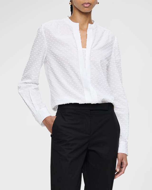 Athena Swiss Dot Cotton Shirt