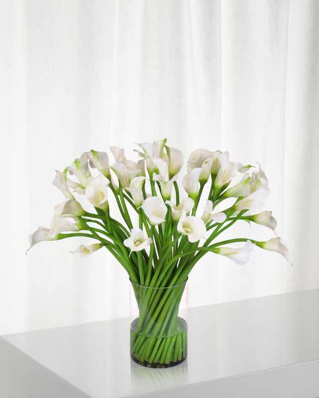 Calla Lily in Clear Cylinder Vase