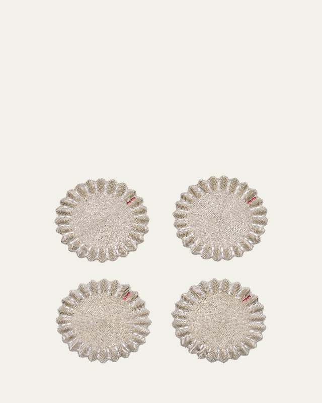 x Baccarat Etoile Silver Coasters, Set of 4