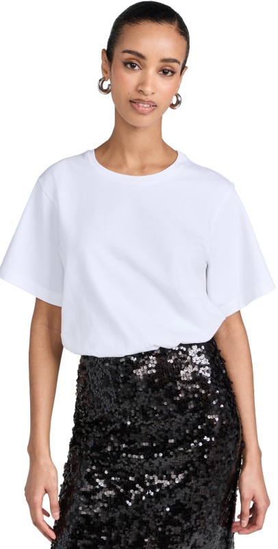 SIMKHAI Jojo Cropped T-Shirt Heather Grey