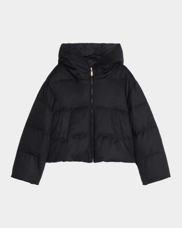 Dalia Short Hooded Wool Jacket