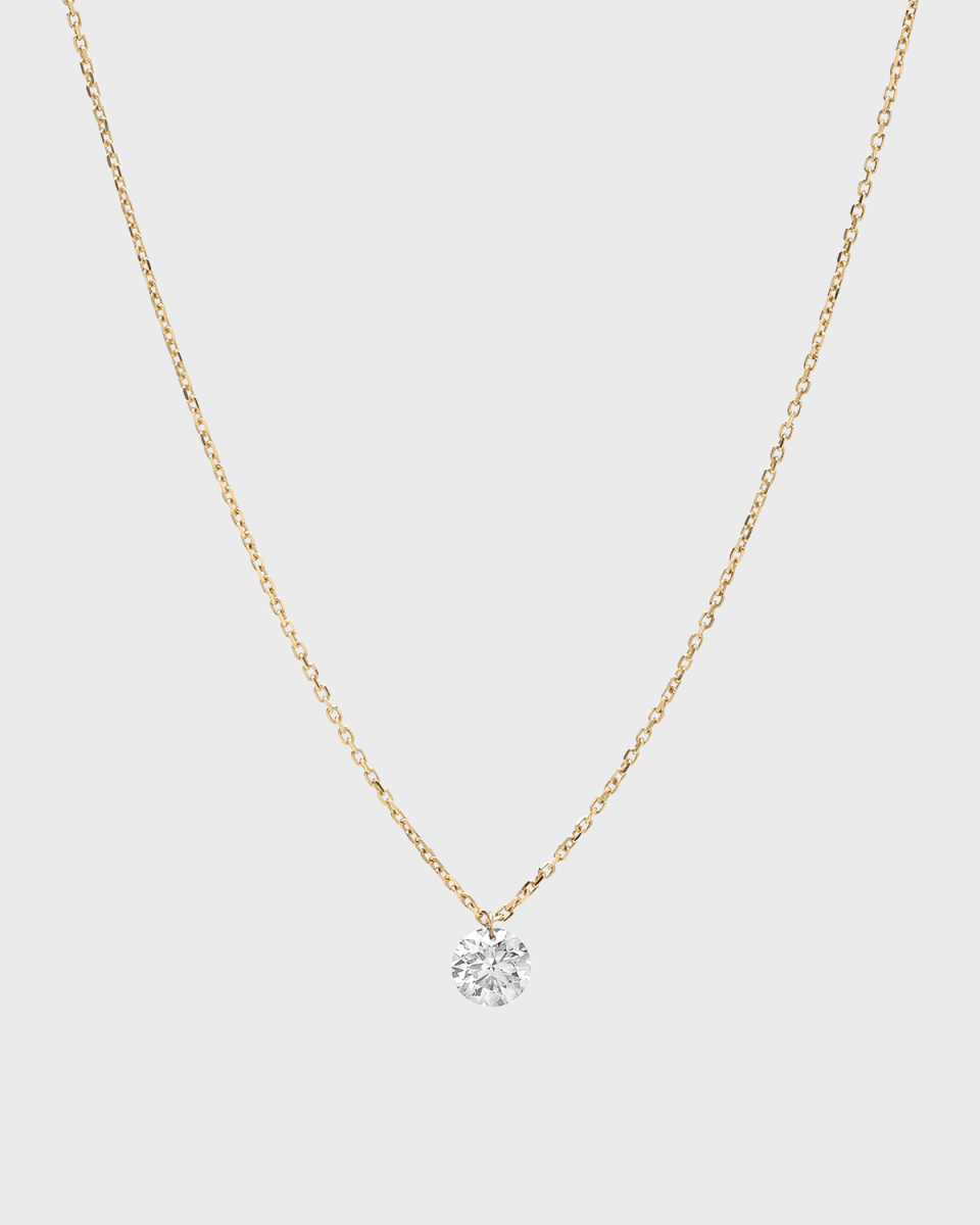 Floating 1-Diamond Necklace
