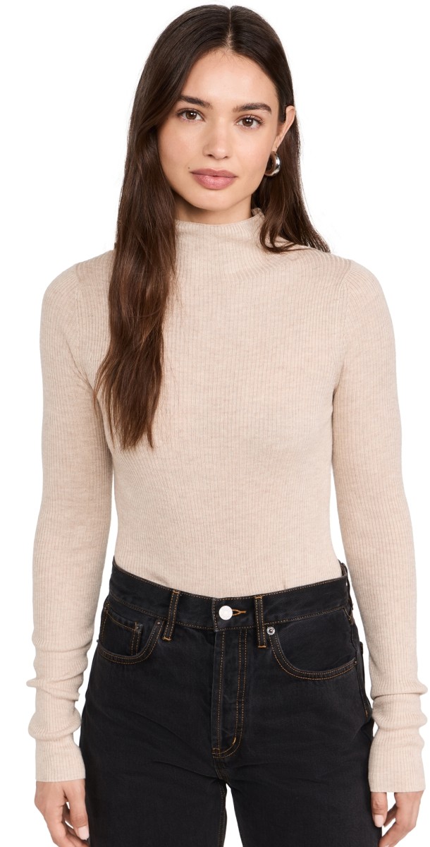DL1961 Long Sleeve Turtleneck Biscuit (Ultimate Knit)