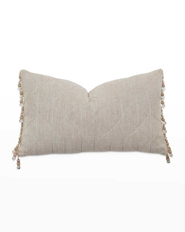 Evie Embroidered Decorative Pillow, 13" x 22"