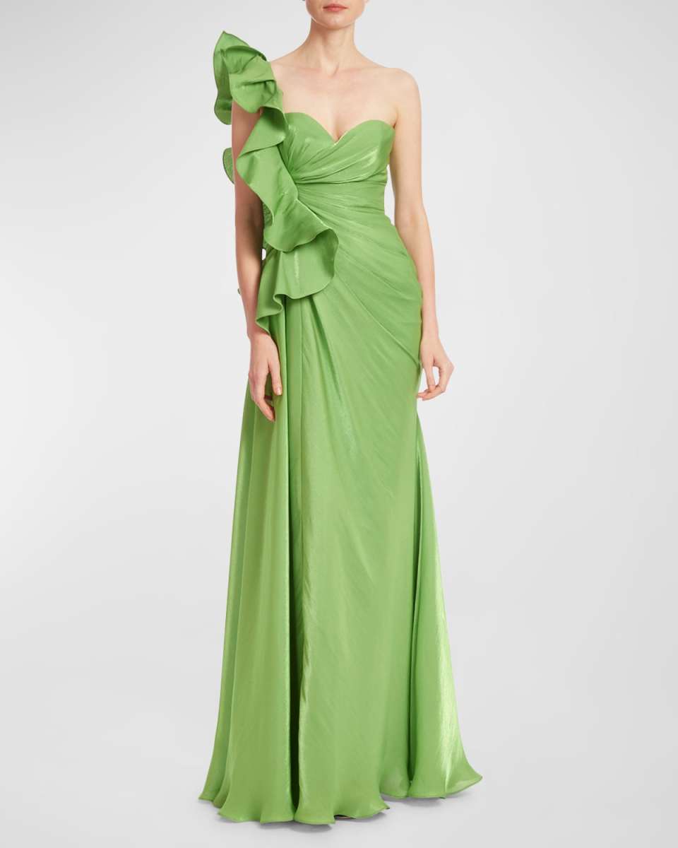 Gathered Ruffle Sweetheart Gown