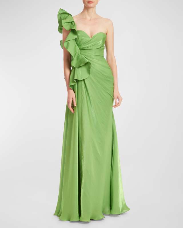 Gathered Ruffle Sweetheart Gown