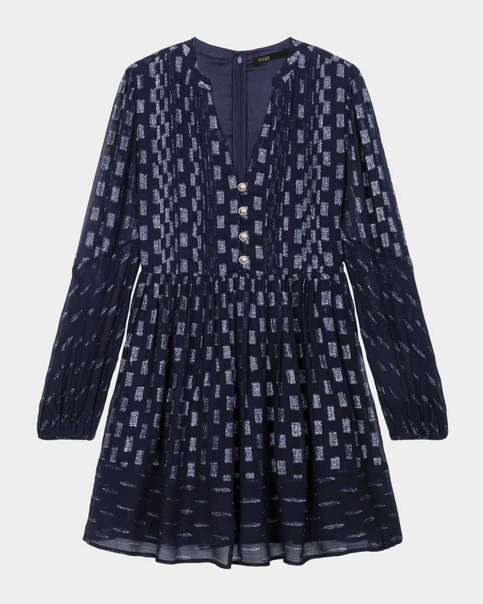 Romaina Long-Sleeve Mini Dress