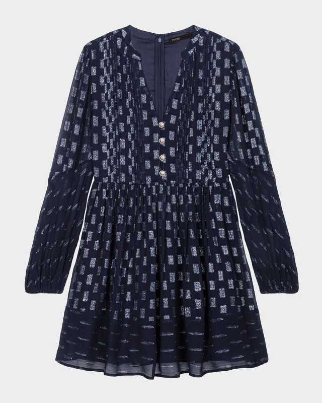 Romaina Long-Sleeve Mini Dress
