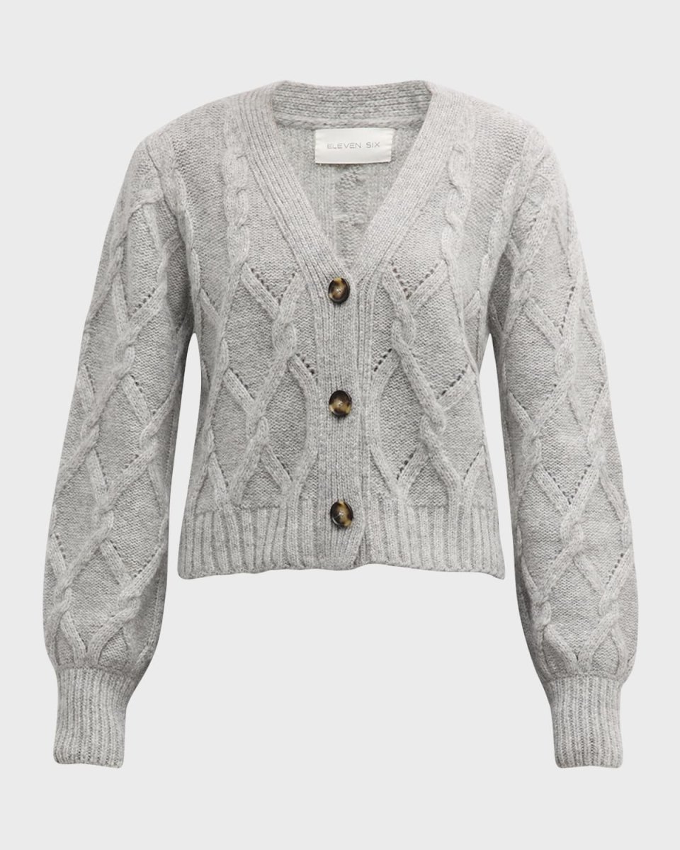 Fara Cable Knit Cardigan Sweat
