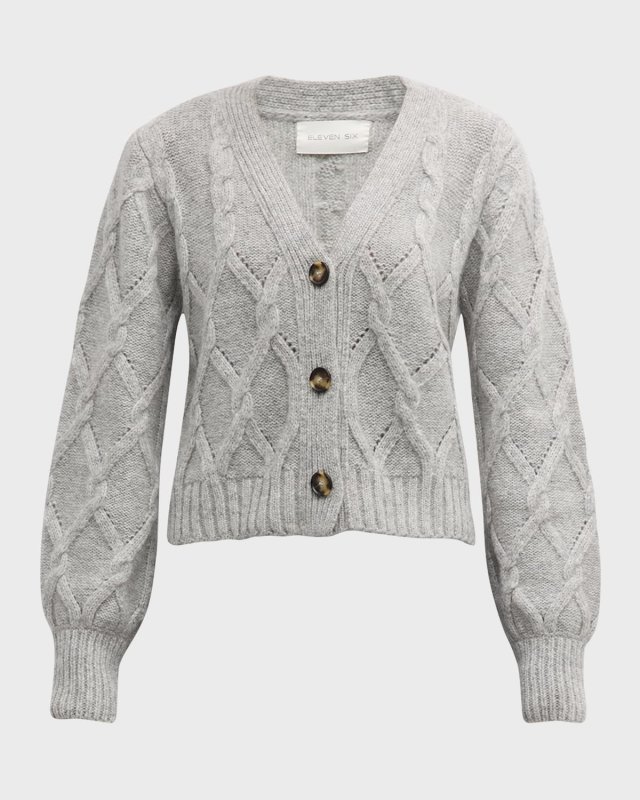 Fara Cable Knit Cardigan Sweat