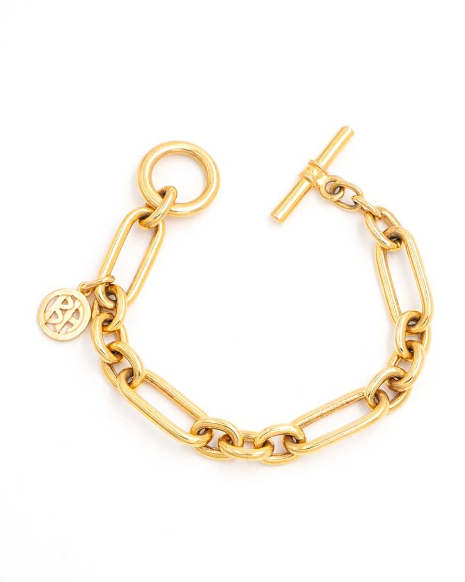 Gold Oval Link Chain Bracelet