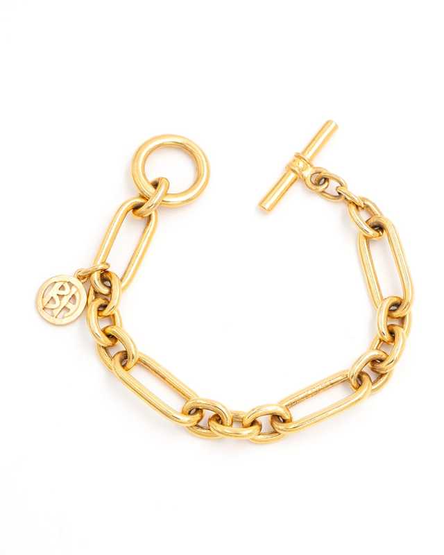 Gold Oval Link Chain Bracelet
