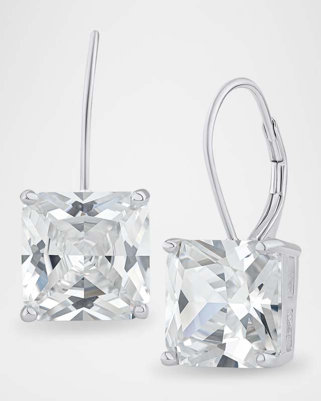 Princess Cubic Zirconia Glam Earwire Earrings