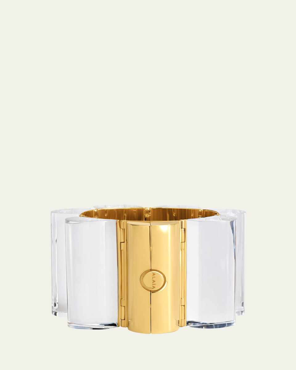 Lucite Stacking Tube Cuff Bracelet