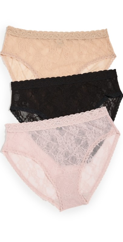 Natori Bliss Allure Girl Brief 3 Pack Black/Cafe/Rose Beig