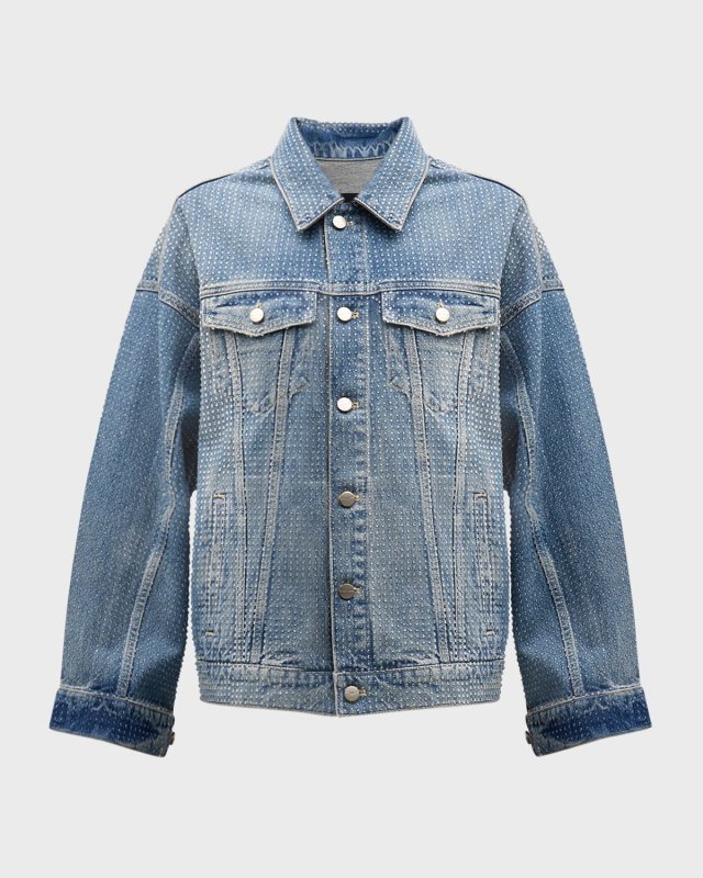 Crystal Denim Oversized Trucker Jacket