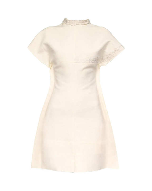 Cap Sleeve Embroidered Mini Dress