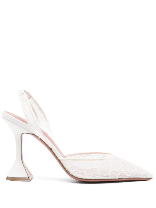 100mm Holli Lace Sling pumps