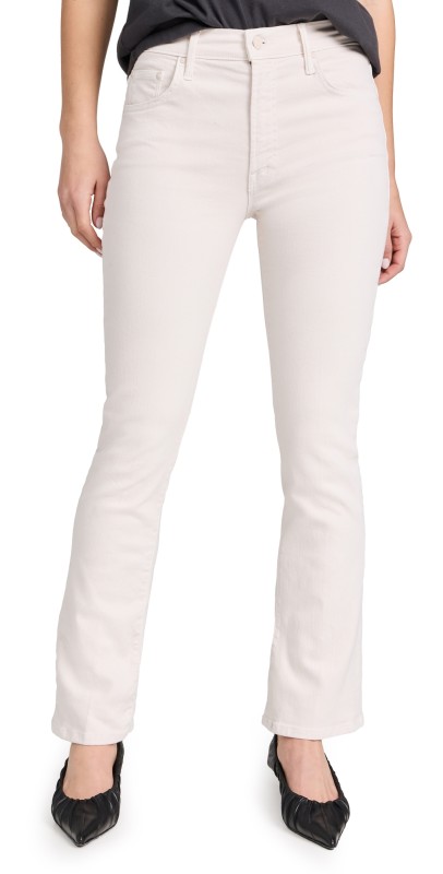 MOTHER The Insider Flood Jeans Crystal Grey