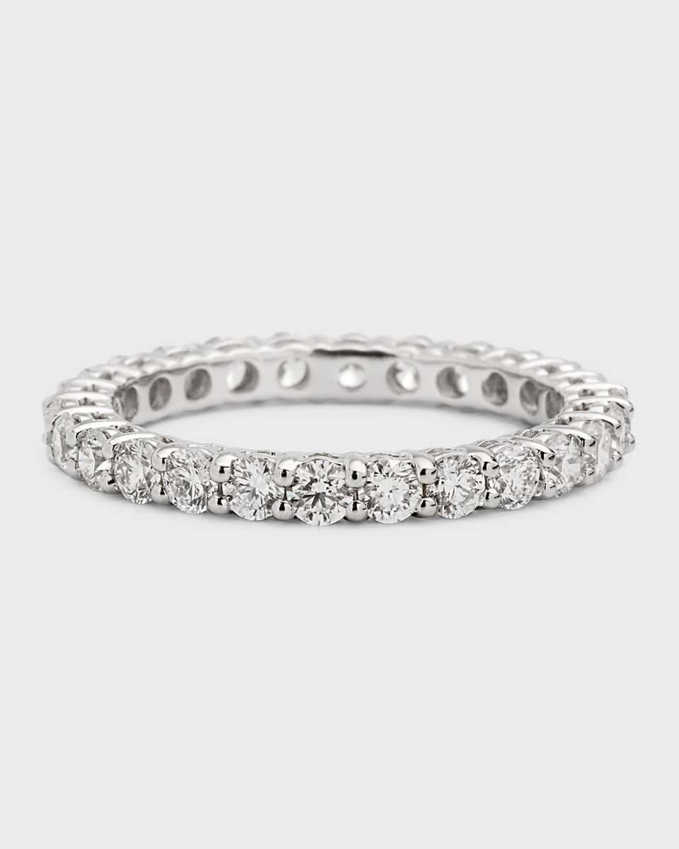 Diamond Eternity Band Ring in Platinum, Size 6.5, 1.50tcw