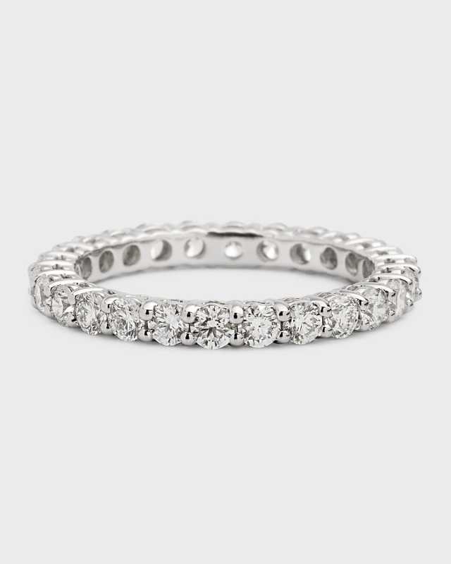 Diamond Eternity Band Ring in Platinum, Size 6.5, 1.50tcw