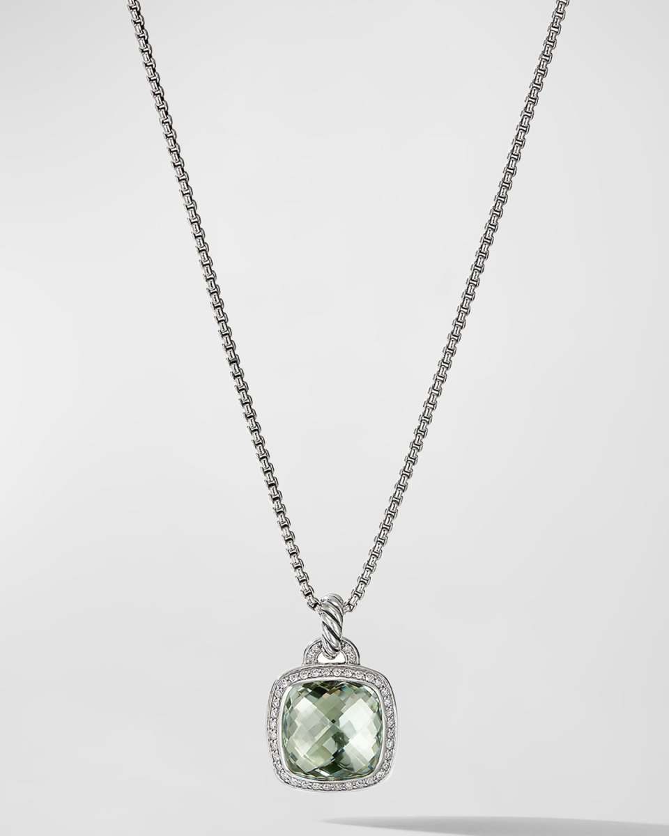 Albion Pendant with Diamonds in Silver, 18.8mm