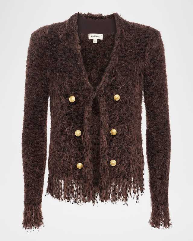 Azure Fuzzy Cardigan Blaz