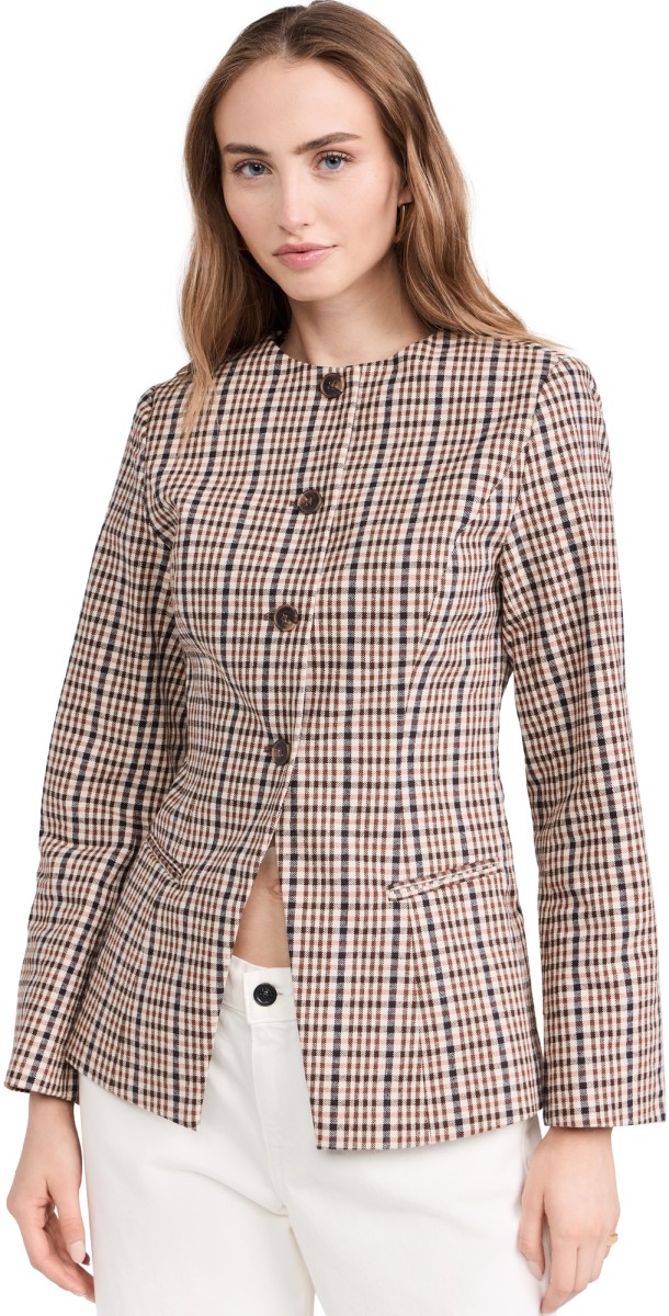 ALIGNE Daphne Waisted Blazer Check