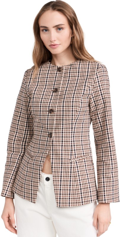 ALIGNE Daphne Waisted Blazer Check