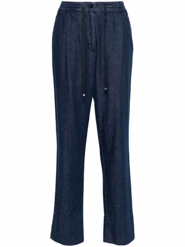 high-rise tapered jeans