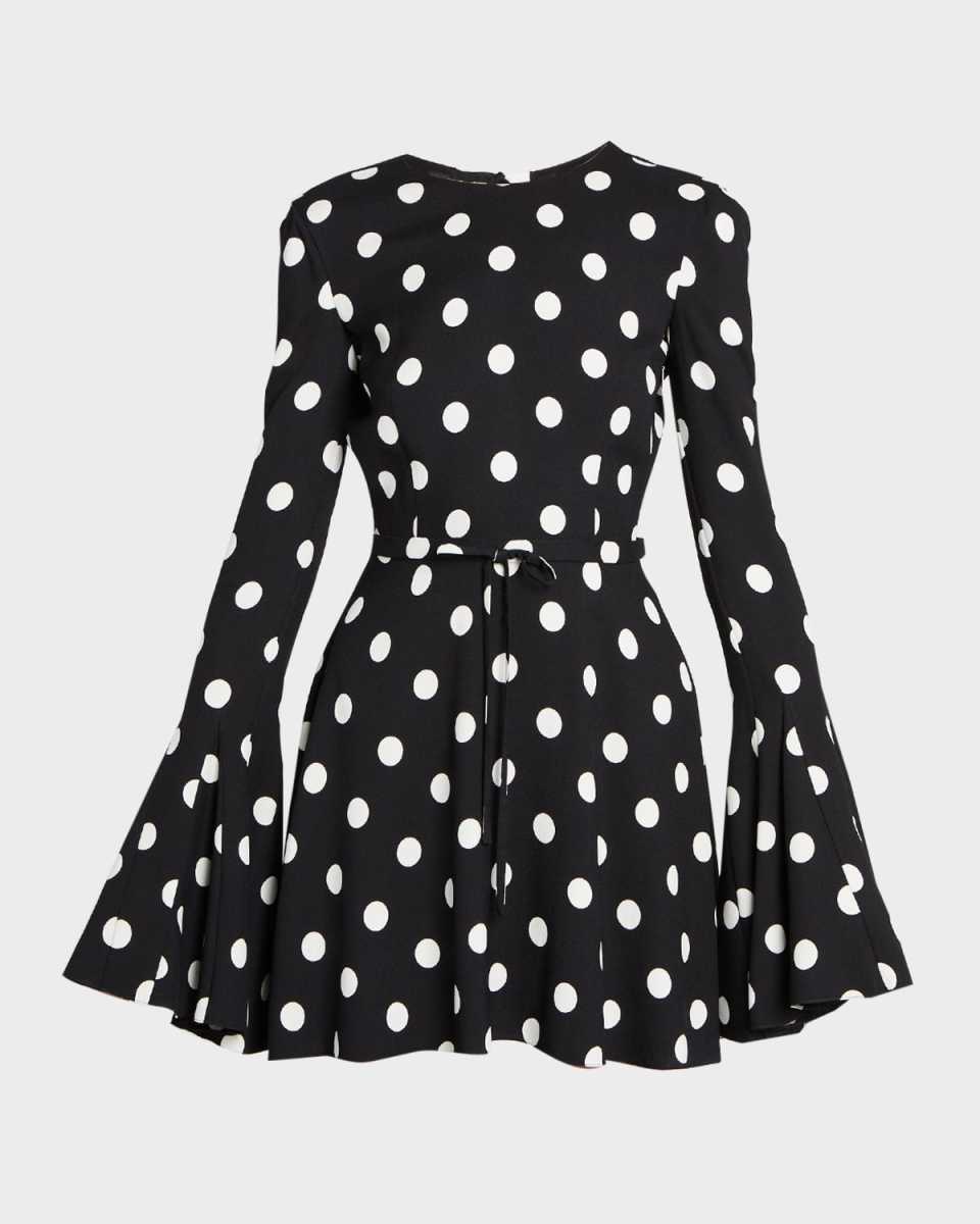 Polka Dot Mini Flare Dress